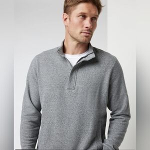 (NEW)Vuori Cypress 1/4 Zip Heather Grey Sweatshirt